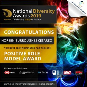 Noreen Burroughes Cesareo nominated for Positive Role Model Award for Gender 